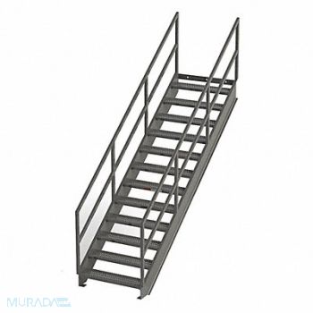 GRAINGER APPROVED Stair Unit Carbon Steel 13 Steps, 8CDX9
