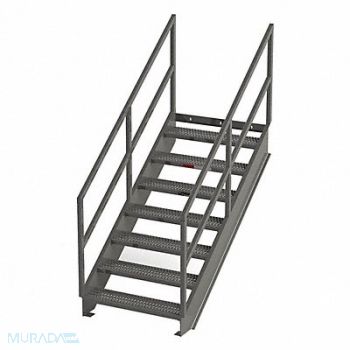 GRAINGER APPROVED Stair Unit Carbon Steel 7 Steps, 8CEX4