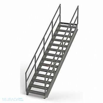 GRAINGER APPROVED Stair Unit Carbon Steel 15 Steps, 8CEZ9