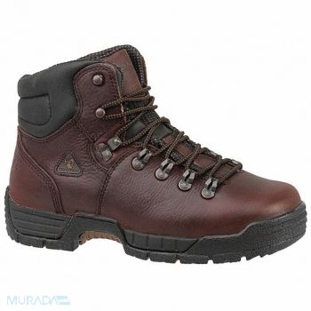 ROCKY 6 Work Boot 9 Medium Brown Steel PR, 8CHK2