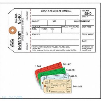 ELECTROMARK Inspection Tag Cardstock Inventory PK100, 8X777