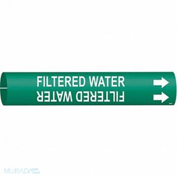 BRADY Pipe Mrkr Filtered Water 7/8in H 7/8in W, 8CLA3