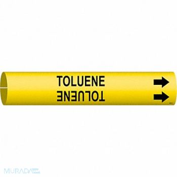 BRADY Pipe Marker Toluene 7/8 in H 7/8 in W, 8CLT4
