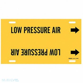 BRADY Pipe Mrkr Low Pressure Air 10in H 24in W, 8CLU9