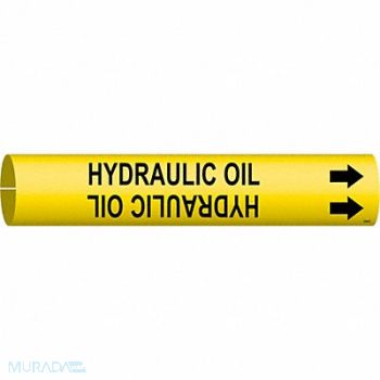 BRADY Pipe Marker Hydraulic Oil 2 13/16in H, 8CLV2