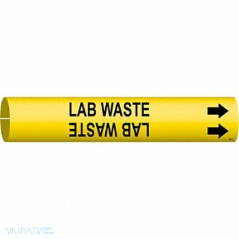 BRADY Pipe Mrkr Lab Wste 2 13/16in H 2 4/5in W, 8CLV4