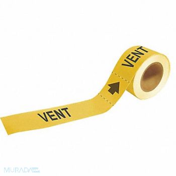 BRADY Pipe Marker Vent 1 in H 8 in W, 8CR11