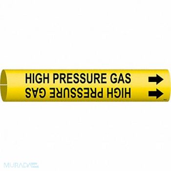 BRADY Pipe Marker High Pressure Gas 13/16in H, 8CR72