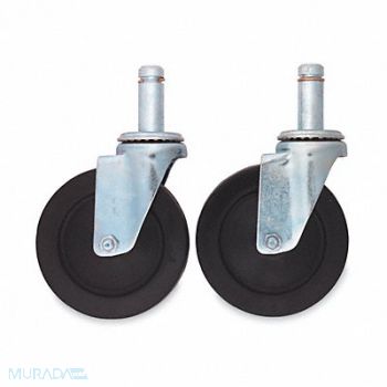 METRO Stem Swivel Casters 5x5x2 3/8in Rbbr PK2, 8CTM1