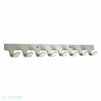 GLARO Coat Hook 12 Hooks 36 In W Satin Alumin, 8CUL7