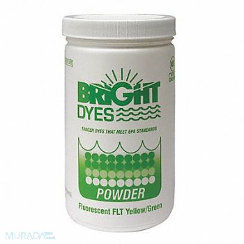 BRIGHT DYES Dye Tracer Powder Flt Yellow/Green 1 lb, 8CV78