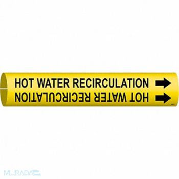 BRADY Pipe Markr Hot Water Recirculation 2in H, 8CVA2