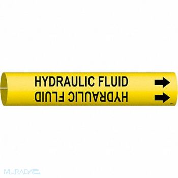 BRADY Pipe Marker Hydraulic Fluid 2in H 2in W, 8CVA4