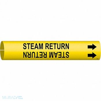 BRADY Pipe Marker Steam Return 2 in H 2 in W, 8CVC4