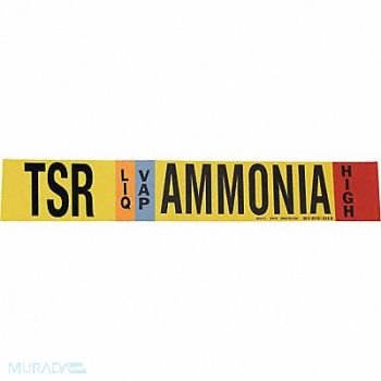 BRADY Pipe Marker Ammonia 2 1/4 in H 14 in W, 8CVN7