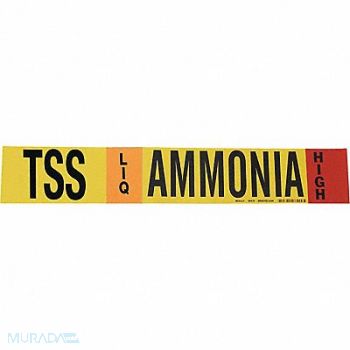 BRADY Pipe Marker Ammonia 2 1/4 in H 14 in W, 8CVN8