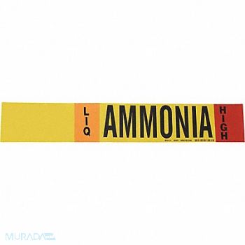 BRADY Pipe Marker Ammonia 2 1/4 in H 14 in W, 8CVN9