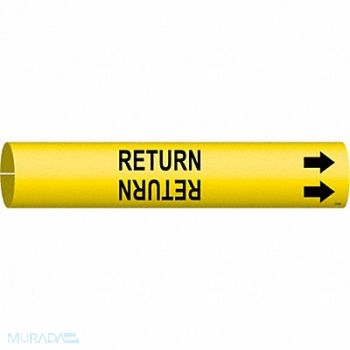 BRADY Pipe Marker Return 2 13/16in H 2 4/5in W, 8CVT9