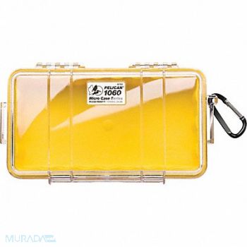 PELICAN Micro Case Yellow 9.37 x 5.56 x 2.62 In, 8CW31