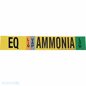 BRADY Pipe Marker Ammonia 2 1/4 in H 14 in W, 8CW78
