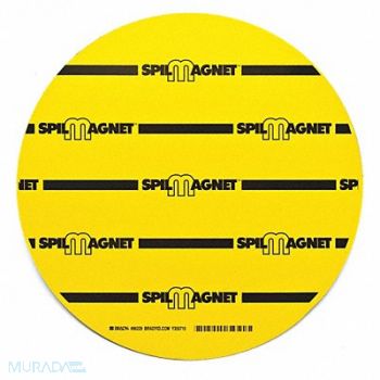 BRADY SPC ABSORBENTS Magnetic Drain Cover 12 in W Vinyl, 8CWM8