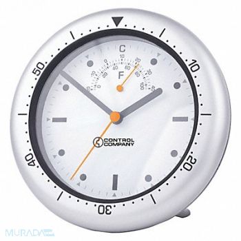 CONTROL COMPANY Wall Clock Analog Battery, 8CXP9