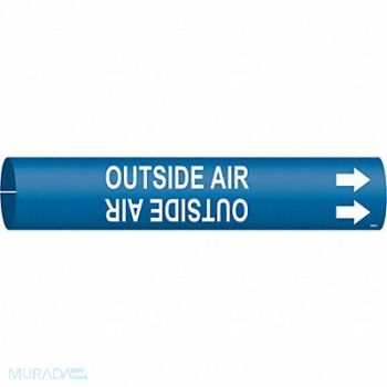 BRADY Pipe Marker Outside Air 2 13/16in H, 8CXY3