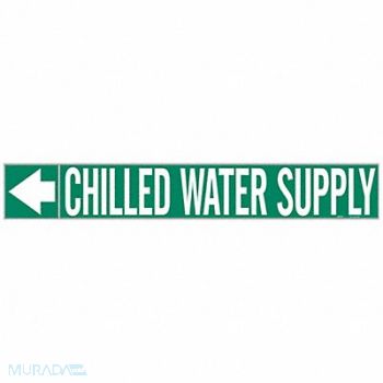 BRADY Pipe Mrkr Chilled Watr Supply 1in H, 8CYD9