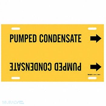 BRADY Pipe Mrkr Pumped Condnsate 10in H 24in W, 8CYG4