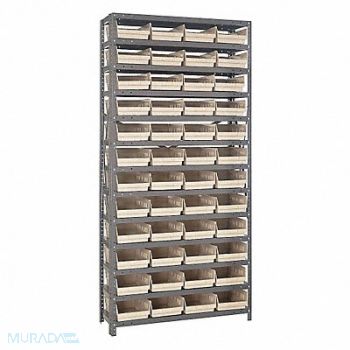 QUANTUM STORAGE SYSTEMS E1508 Bin Shlvng 12inx75inx36in Ivory, 8DDA9