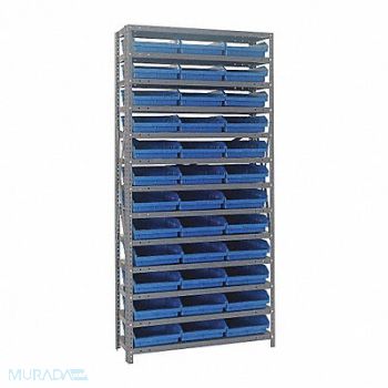 QUANTUM STORAGE SYSTEMS E1509 Bin Shlvng 12inx75inx36in Blue, 8DDC0