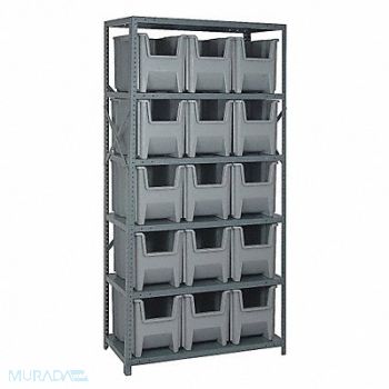 QUANTUM STORAGE SYSTEMS E1494 Bin Shlvng 18inx75inx36in Gray, 8DE98
