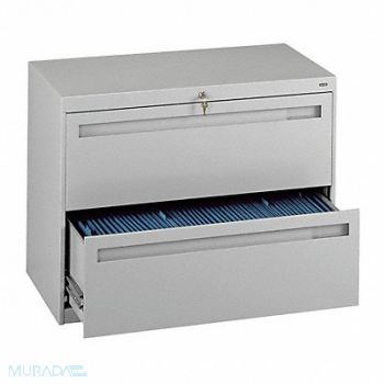 TENNSCO File Cabinet 42 in 2 Drawer Grey, 8DM99