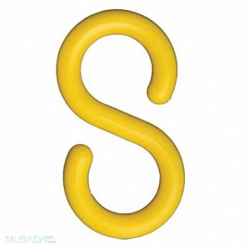 MR. CHAIN E1239 S-Hook 1-1/2 in Yellow Acetal PK10, 8DNF1