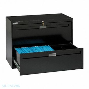 TENNSCO File Cabinet 36 in 2 Drawer Black, 8DNF9