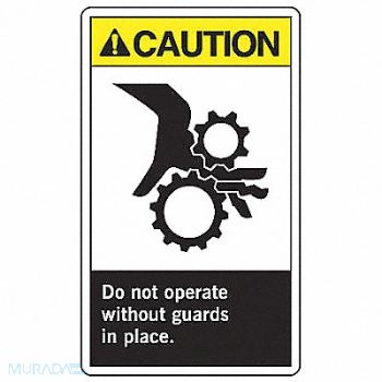 ACCUFORM Safety Label 5 inx3 1/2 in Vinyl PK5, 9LMN3