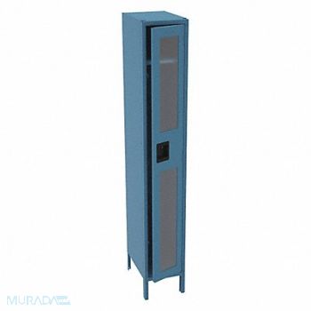 TENNSCO Wrdrb Lockr Clearview 1 Wide 1 Tier Blue, 8DX18