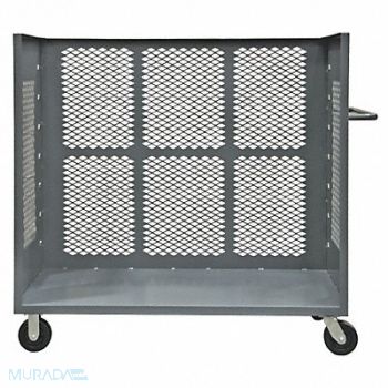 GRAINGER APPROVED 3 Sided Mesh Truck 2000 lb 57 In.H Gray, 9DX93