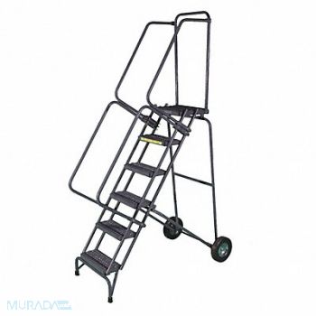 BALLYMORE Folding Rolling Ladder Steel 70 In.H, 9DYX4