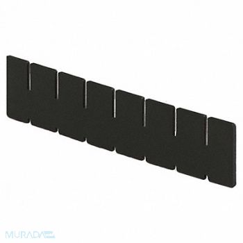 LEWISBINS Divider Black Polyethylene 2.9 in, 8ECT9
