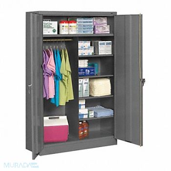 TENNSCO Combo Wardrobe Cab 78 H 48 W Medium Gray, 8EFA9