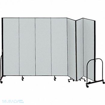 SCREENFLEX F1890 Partition 13 Ft 1 In W x 6 Ft H Gray, 9DXP1