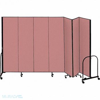 SCREENFLEX F1892 Partition 13 Ft 1 In Wx7 Ft 4 In H Mauve, 8EV65