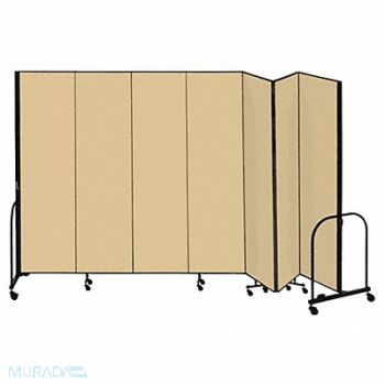SCREENFLEX F1893 Partition 13 Ft 1 In W x 8 Ft H Beige, 8EV67