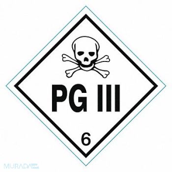 GRAINGER APPROVED DOT Container Label 4 Label W PK25, 8EZ61