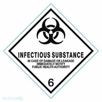 GRAINGER APPROVED DOT Container Label 4 Label W PK100, 9GHY3