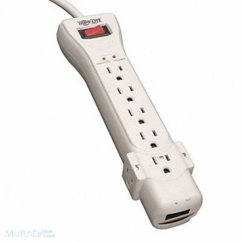 TRIPP LITE Datacom Surge Protector 7 Outlet Gry, 8F664