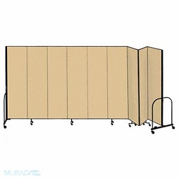 SCREENFLEX F1897 Partition 16 Ft 9 In Wx6 Ft 8 In H Beige, 8F772
