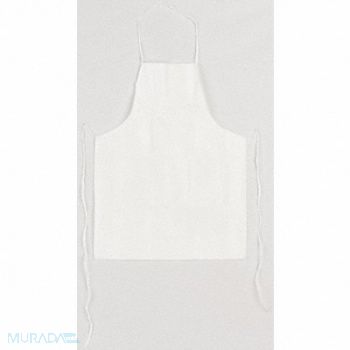 GRAINGER APPROVED Disposable Bib Apron White Universal, 8F998