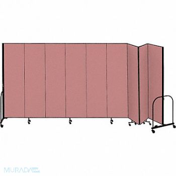 SCREENFLEX F1898 Partition 16 Ft 9 In Wx7 Ft 4 In H Mauve, 9FJJ3